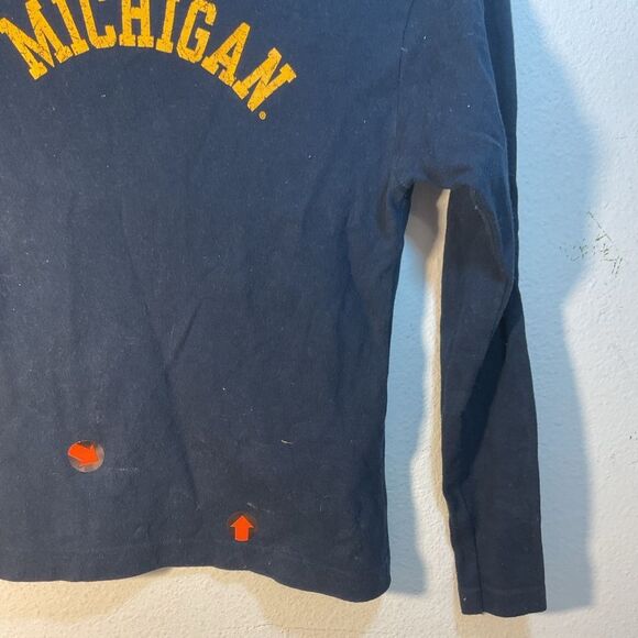 Michigan state university dodger shirt large blue vtg dogers college baby tee - Picture 7 of 11